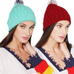 Pack of 2 Knitted Beanie Caps-36