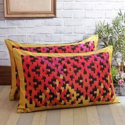 Set of 2 Geometric Print Pillow Covers 27" x 17"-10
