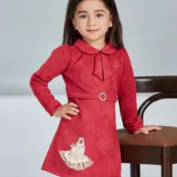 Girls Applique A-Line Dress-image-93