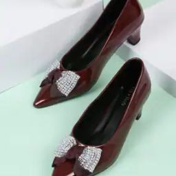 Women Pointed-Toe Pumps with Embellished Bow-picture-18