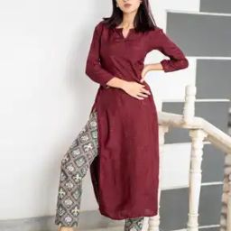 Women Embroidered Straight Kurta Set-image-77