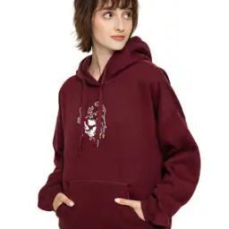 Women Graphic Print Regular Fit Hoodie-image-91
