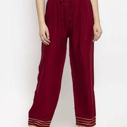 Embellished Elasticated Waistband Palazzos-image-81