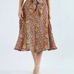 Women Printed A-Line Skirt-image-22