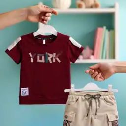 Boys Typographic Print T-Shirt & Shorts Set-picture-26