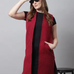 Polka-Dot Print Blouson Coat-38