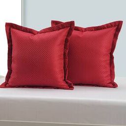 Set of 2 Checked Kairo Cushion Covers 16" x 16"-image-106