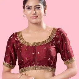Women Embroidered Front Open Blouse-picture-29
