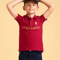 Boys Logo Print Regular Fit Polo T-Shirt-image-38
