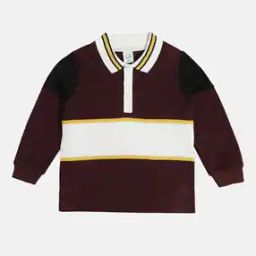 Boys Colourblock Regular Fit Cotton Polo T-Shirt-picture-48