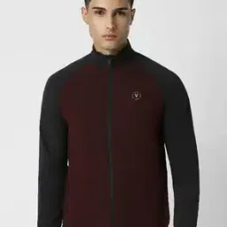 Men Regular Fit Jacket with Zip-Front-34