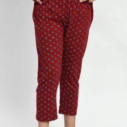 Slim Fit High Rise Cotton Capris-image-7