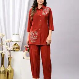 Women Embroidered Shirt & Pants Set-picture-42