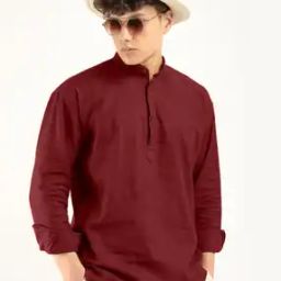 Men Regular Fit Short Kurta-image-4