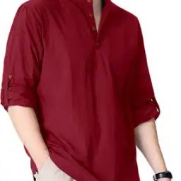Men Regular Fit Short Kurta with Mandarin Collar-picture-20