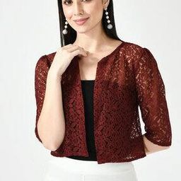 Women Lace Front-Open Shrug-15