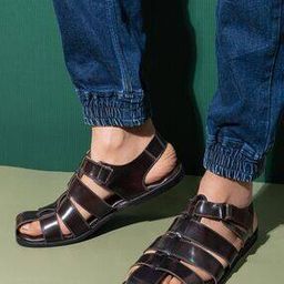 Shoe-Style Sandals with Velcro Fastening-image-66