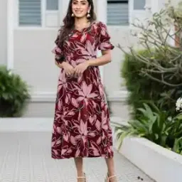 Women Floral Print A-Line Kurta-image-76