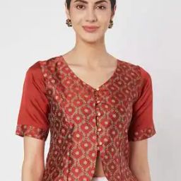 Women Embroidered Back-Open Blouse-image-26