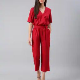 V-neck Waist Tie-Up Jumpsuit-image-108