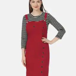Woman Stripes Dungaree-image-91