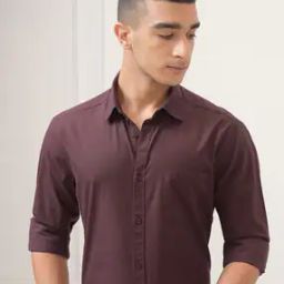Men Slim Fit Shirt with Patch Pocket-image-2