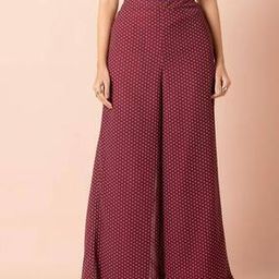 Micro Print Palazzos with Elasticated Waist-picture-39