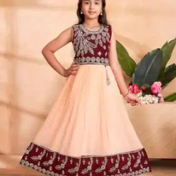 Girl Embellished Fit & Flare Dress-image-3