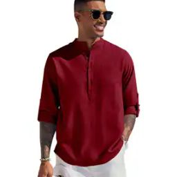 Men Cotton Regular Fit Short Kurta-image-89