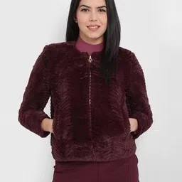 Women Fur Regular Fit Jacket-picture-38
