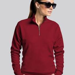 Women Regular Fit Sweatshirt with Half-Zip Closure-picture-25