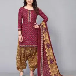 Geometric Print Unstitched Dress Material-picture-7
