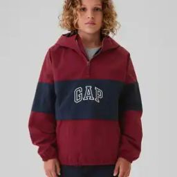 Boys Colourblock Hooded Jacket with Insert Pockets-42