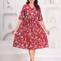 celebravo Women Floral Fit and Flare Dress-picture-43