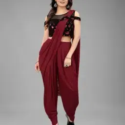 Dhoti Styled Pre-Stitched Saree-image-25