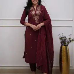 texstile Women Floral Print Straight Kurta Suit Set-picture-42