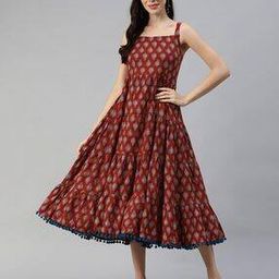 Paisley Print A-line Dress-12