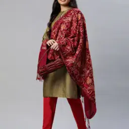 Floral Shawl with Tassels-image-3