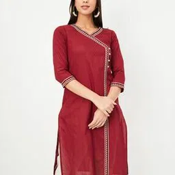 max Women Embroidered Angrakha Kurta-picture-26