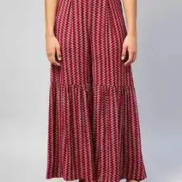 inweave Geometric Print Flared Palazzos-picture-12