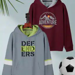 Pack of 2 Typographic Print Hoodies-picture-52