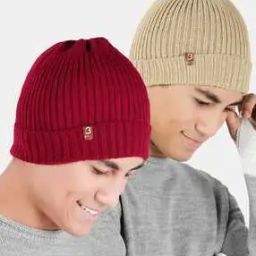 Men Bhcombo-121222-016-018 Pack of 2 Knitted Beanies-picture-46