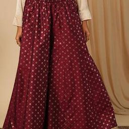 Women Woven Palazzos with Elasticated Waist-image-31