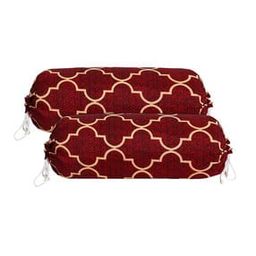 Set of 2 Geometric Print Bolster Covers 32" x 16"-27