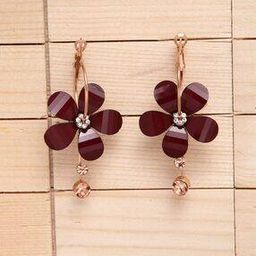 Stone-Studded Floral Hoops-image-69