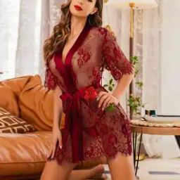 Women Lace Babydoll Nighty-image-34