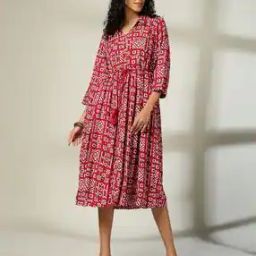 Women Printed A-Line Dress-image-57