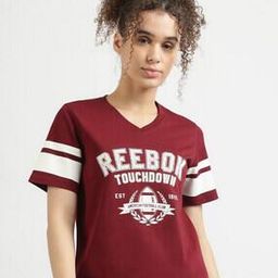Women Micro Print V-Neck T-Shirt-image-65