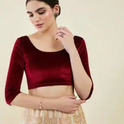 Scoop-Neck Slip-On Blouse-image-57
