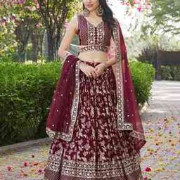 Women Embellished & Embroidery Lehenga Choli Set with Dupatta-image-13